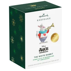 Disney Alice in Wonderland 75th Anniversary The White Rabbit Ornament
