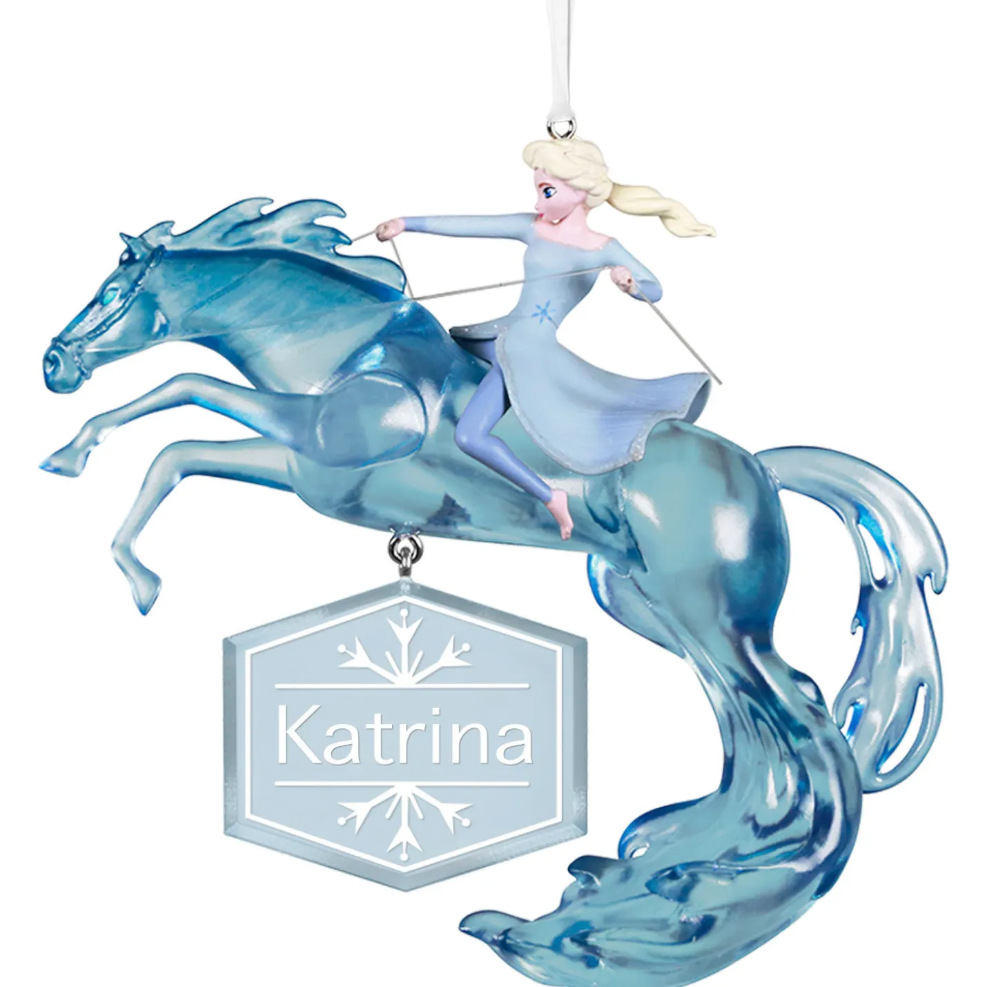 Disney Frozen 2 Elsa and Nokk Personalized Ornament, Custom Text