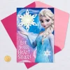 Disney Frozen Elsa Snowflake Musical Birthday Card With Light