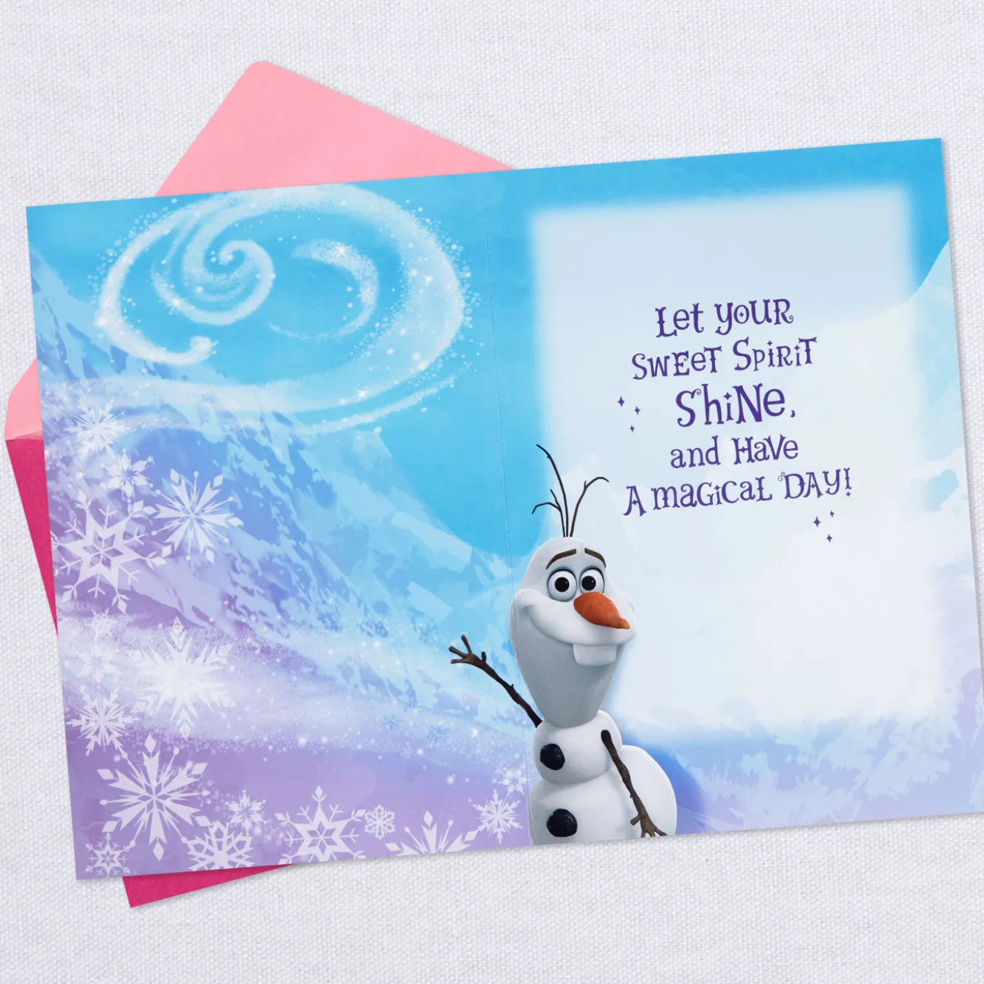 Disney Frozen Elsa Snowflake Musical Birthday Card With Light