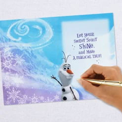 Disney Frozen Elsa Snowflake Musical Birthday Card With Light