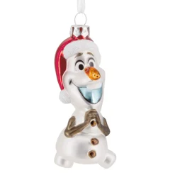Disney Frozen Holiday Olaf Blown Glass Hallmark Ornament