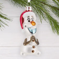 Disney Frozen Holiday Olaf Blown Glass Hallmark Ornament