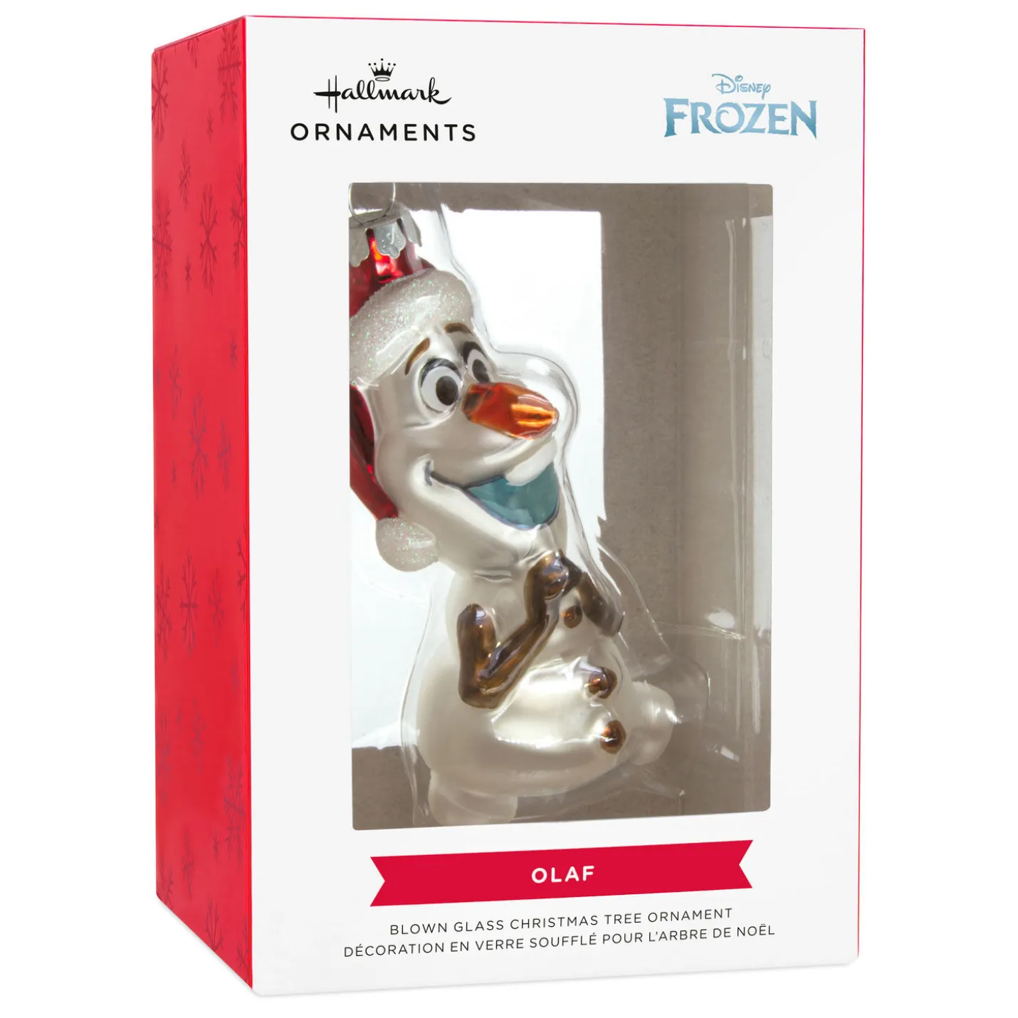 Disney Frozen Holiday Olaf Blown Glass Hallmark Ornament