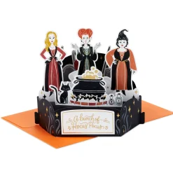 Disney Hocus Pocus Sanderson Sisters 3D Pop-Up Halloween Card