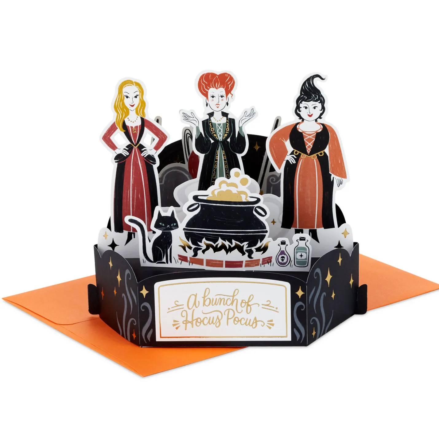 Disney Hocus Pocus Sanderson Sisters 3D Pop-Up Halloween Card
