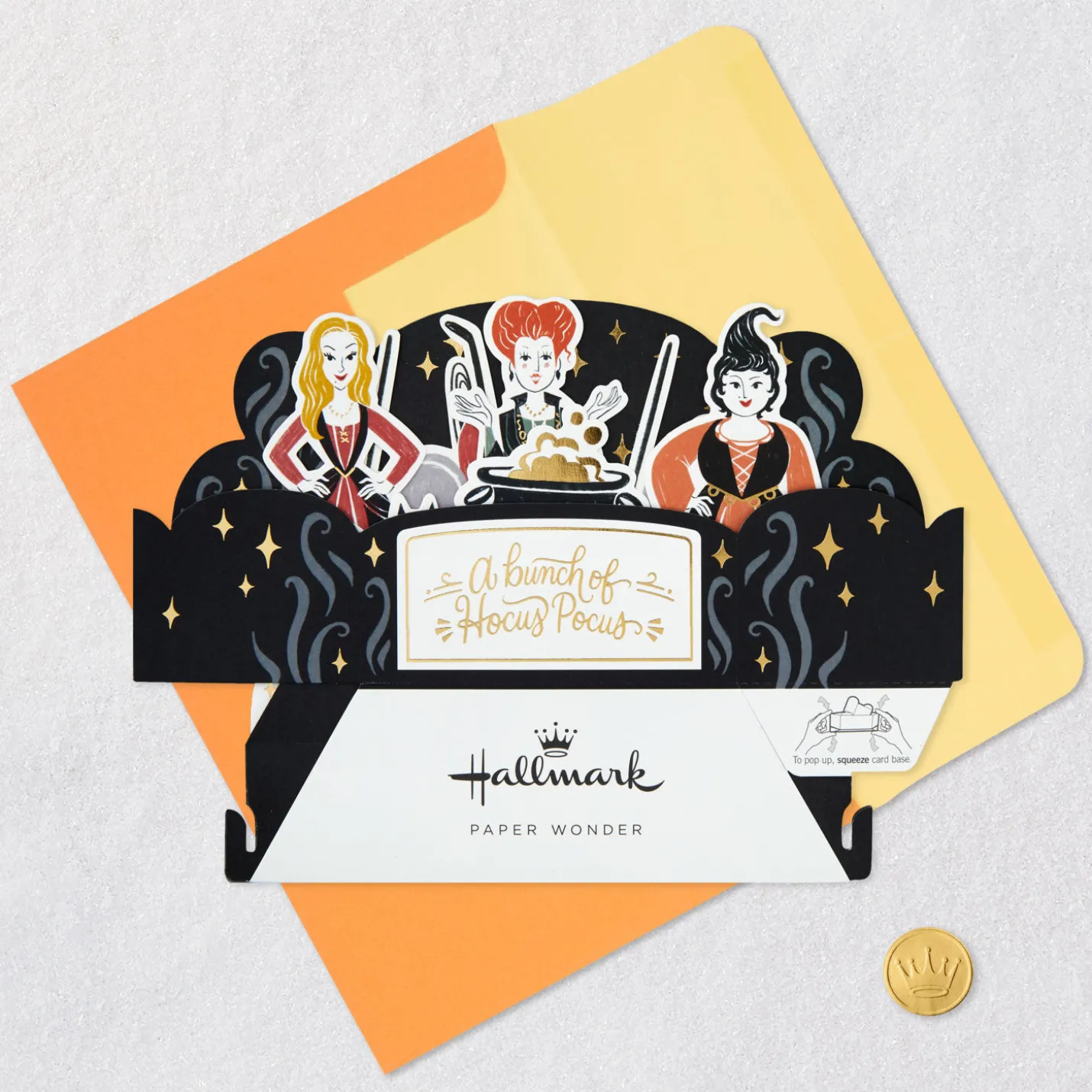 Disney Hocus Pocus Sanderson Sisters 3D Pop-Up Halloween Card