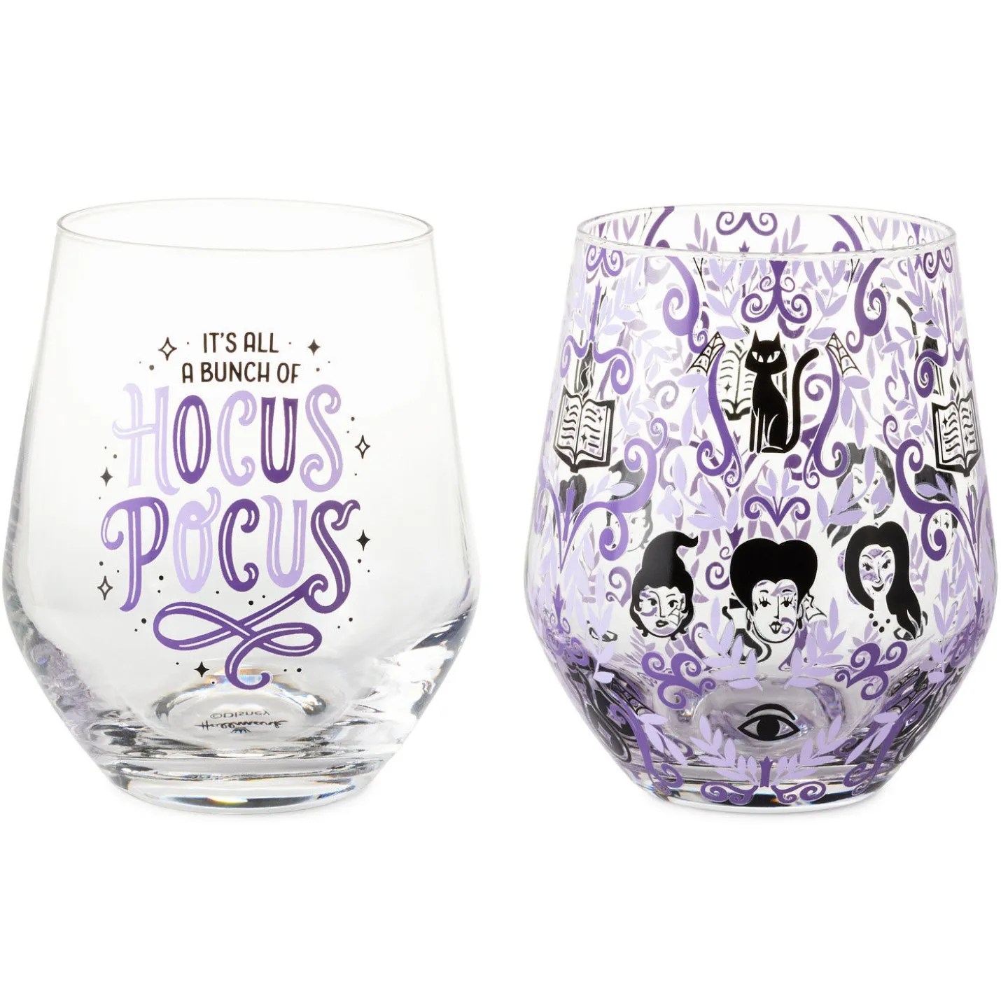 Disney Hocus Pocus Stemless Glasses, Set of 2