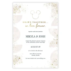 Disney In Love Forever Wedding Invitation