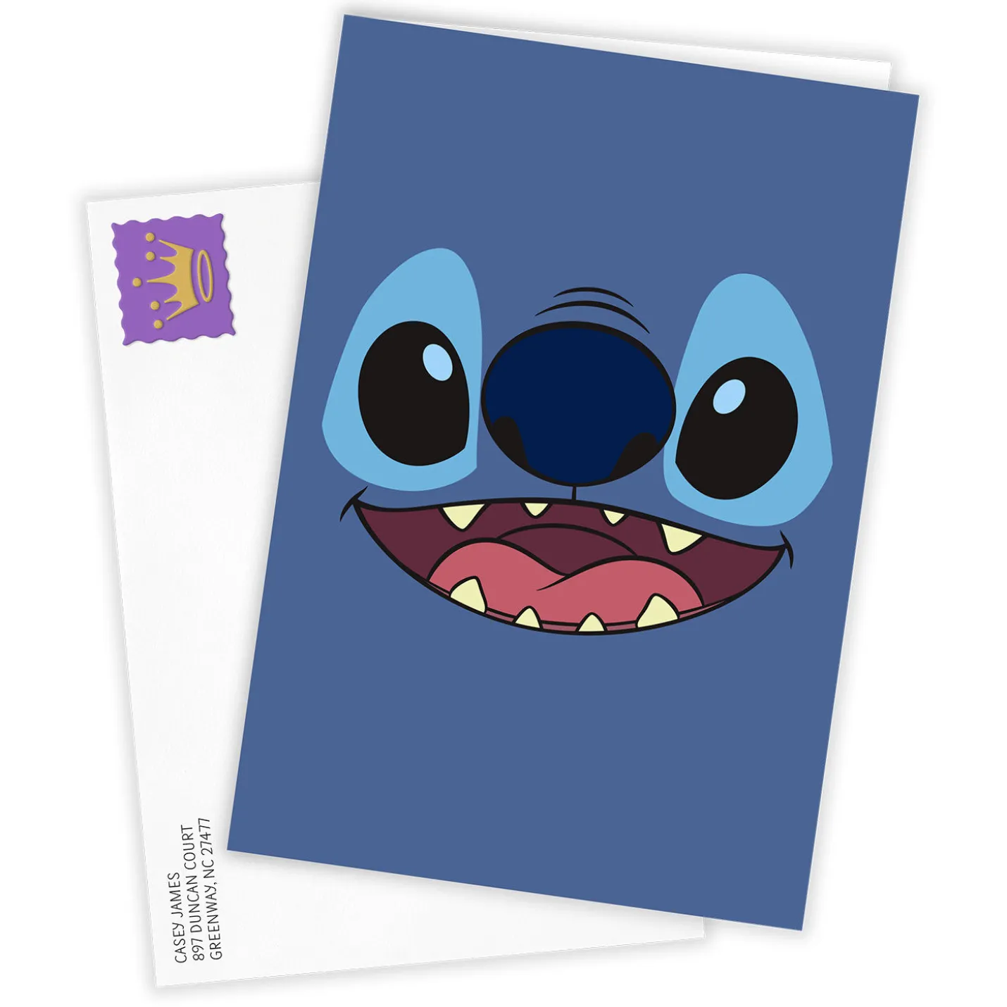 Disney Lilo & Stitch Cute Face Custom Card
