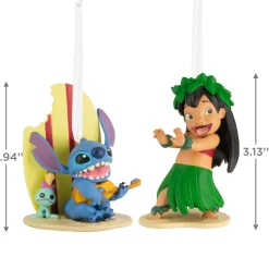 Disney Lilo & Stitch Hallmark Ornaments, Set of 2