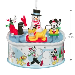 Disney Mickey and Friends Sledding Season Musical Ornament With Light and Motion