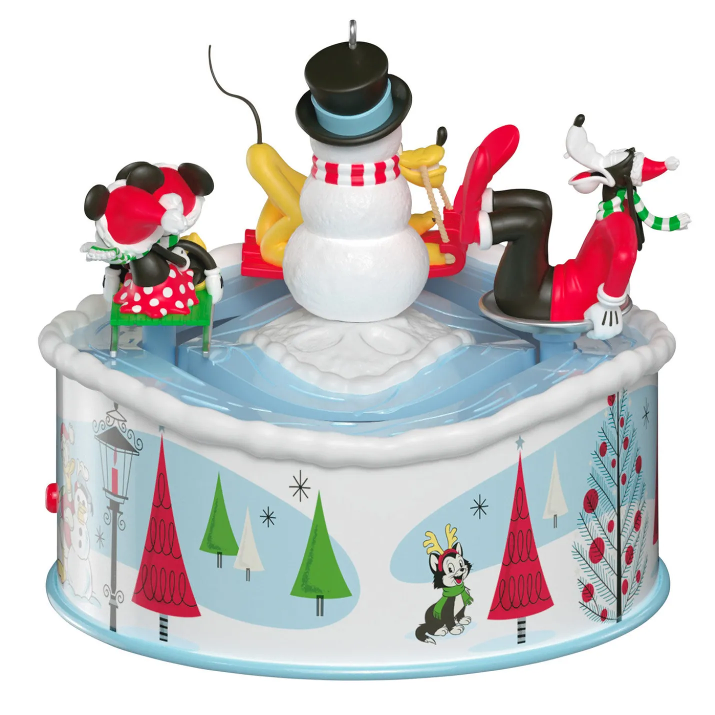 Disney Mickey and Friends Sledding Season Musical Ornament With Light and Motion