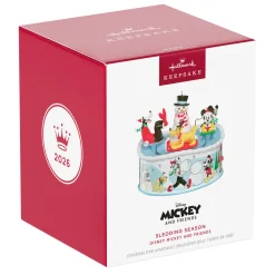 Disney Mickey and Friends Sledding Season Musical Ornament With Light and Motion