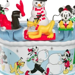 Disney Mickey and Friends Sledding Season Musical Ornament With Light and Motion
