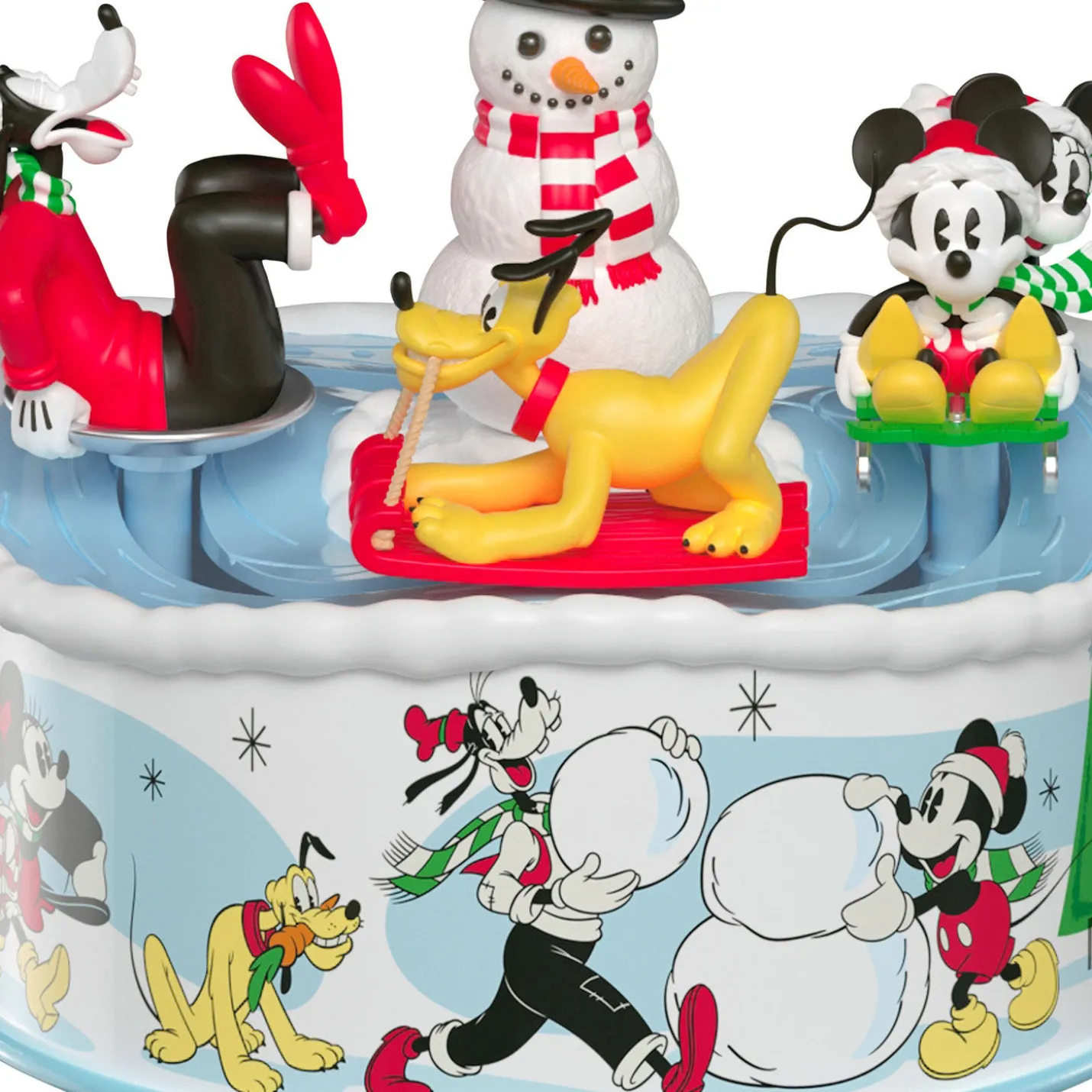 Disney Mickey and Friends Sledding Season Musical Ornament With Light and Motion
