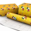 Disney Mickey and Minnie on Yellow Wrapping Paper Roll, 17.5 sq. ft.