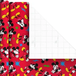Disney Mickey and Minnie 3-Pack Wrapping Paper Mini Roll Bundle, 45 sq. ft. total