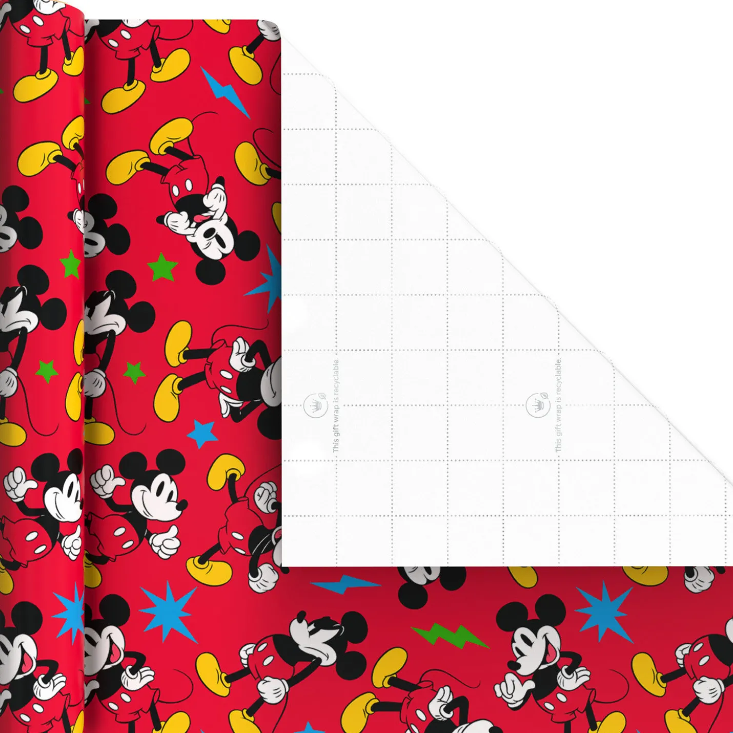 Disney Mickey and Minnie 3-Pack Wrapping Paper Mini Roll Bundle, 45 sq. ft. total