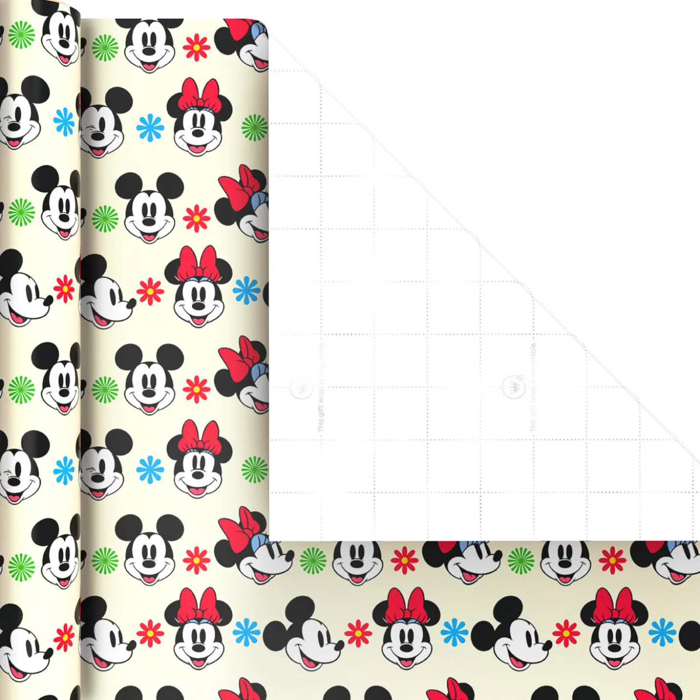 Disney Mickey and Minnie 3-Pack Wrapping Paper Mini Roll Bundle, 45 sq. ft. total