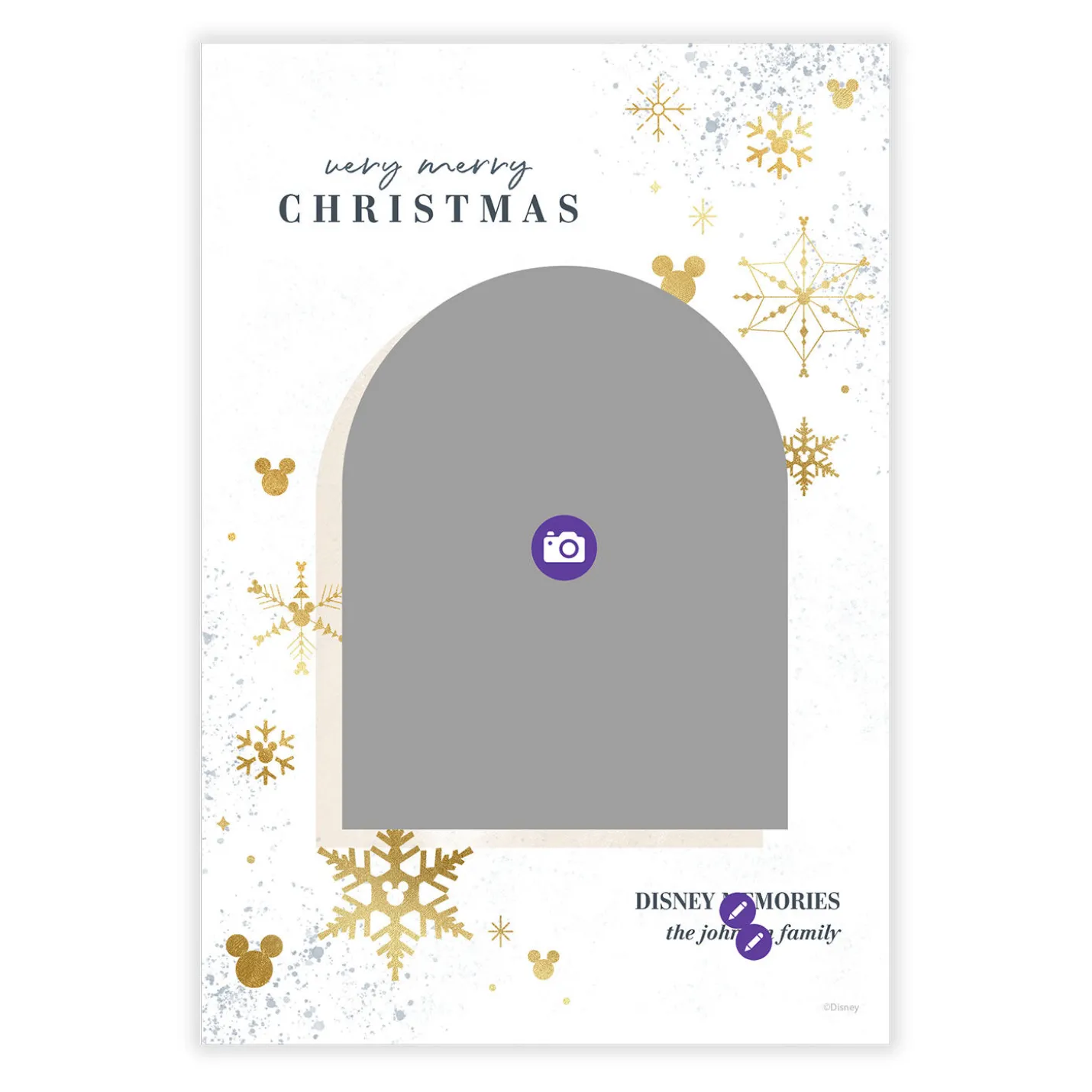 Disney Mickey Frame Flat Christmas Photo Card