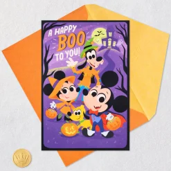 Disney Mickey Mouse and Friends A Happy Boo to You Musical Halloween Card for Kids