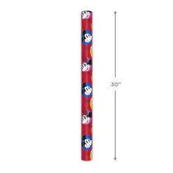 Disney Mickey Mouse and Friends on Red Wrapping Paper Roll, 17.5 sq. ft.