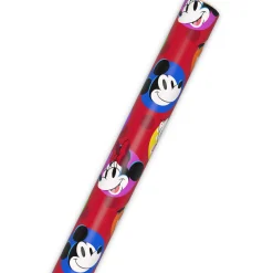 Disney Mickey Mouse and Friends on Red Wrapping Paper Roll, 17.5 sq. ft.