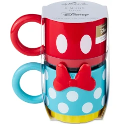 Disney Mickey Mouse and Minnie Mouse Stacking Mugs, Set of 2