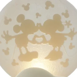 Disney Mickey Mouse and Minnie Mouse Moon Figurine With Light