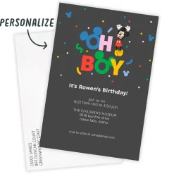 Disney Mickey Mouse Birthday Invitation