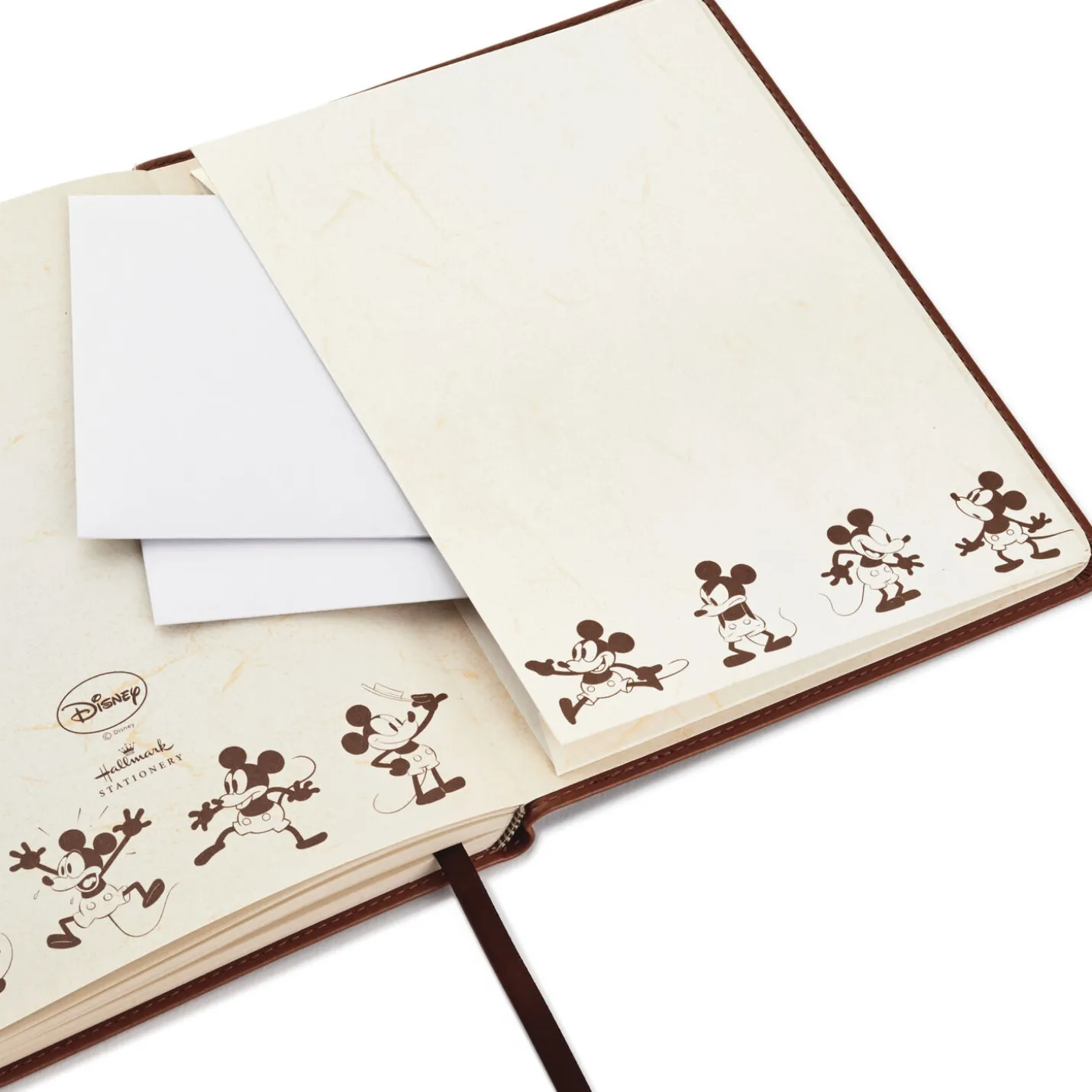 Disney Mickey Mouse Brown Faux Leather Journal