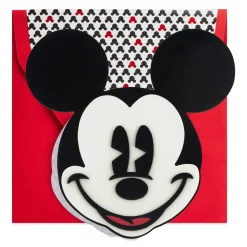Disney Mickey Mouse Die-Cut Smiling Face Blank Card