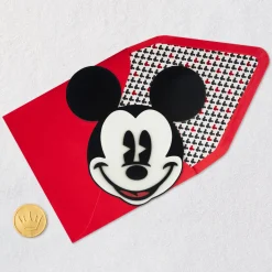 Disney Mickey Mouse Die-Cut Smiling Face Blank Card