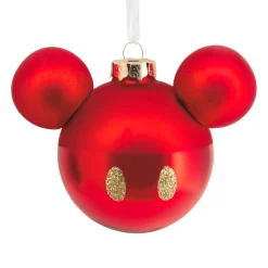 Disney Mickey Mouse Ears Icon Blown Glass Hallmark Ornament