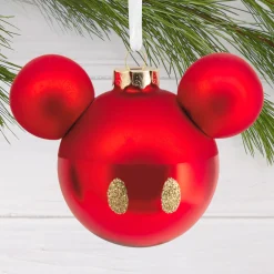 Disney Mickey Mouse Ears Icon Blown Glass Hallmark Ornament