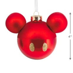 Disney Mickey Mouse Ears Icon Blown Glass Hallmark Ornament