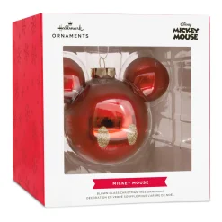 Disney Mickey Mouse Ears Icon Blown Glass Hallmark Ornament