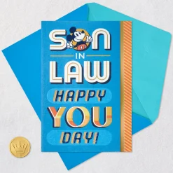 Disney Mickey Mouse Happy You Day Birthday Card for Son-in-Law