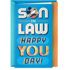 Disney Mickey Mouse Happy You Day Birthday Card for Son-in-Law