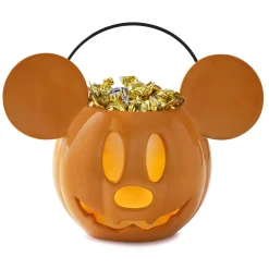 Disney Mickey Mouse Jack-o'-Lantern Candy Bowl With Light