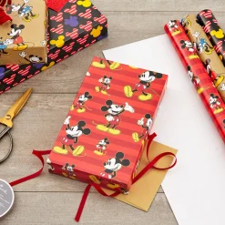 Disney Mickey Mouse 3-Pack Wrapping Paper Roll Bundle, 60 sq. ft. total