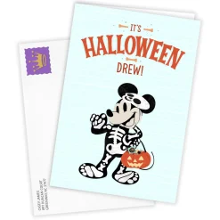 Disney Mickey Mouse Skeleton Custom Halloween Card