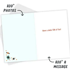 Disney Mickey Mouse Skeleton Custom Halloween Card