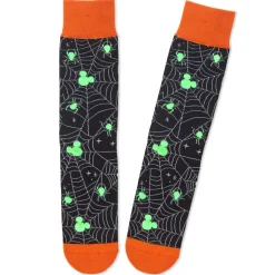 Disney Mickey Mouse Spiderweb Glow-in-the-Dark Crew Socks