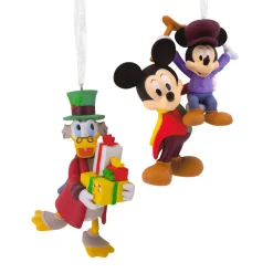 Disney Mickey's Christmas Carol Hallmark Ornaments, Set of 2