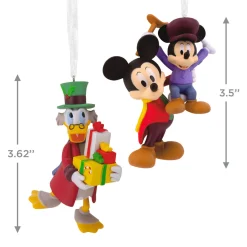Disney Mickey's Christmas Carol Hallmark Ornaments, Set of 2