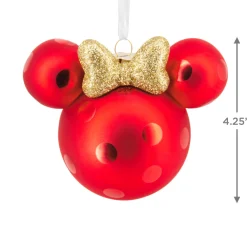 Disney Minnie Mouse Ears Icon Blown Glass Hallmark Ornament