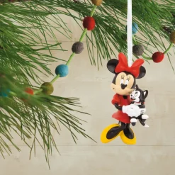 Disney Minnie Mouse Holding Kitten Hallmark Ornament