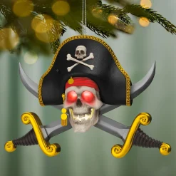 Disney Pirates of the Caribbean Collection The Talking Skull Ornament With Light and Sound